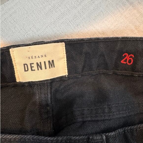 Sezane Slim Parfait Jeans Black - Size 26 - Picture 6 of 7